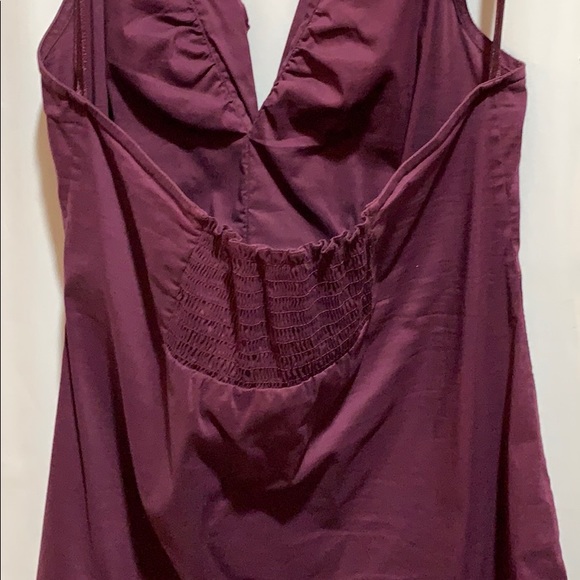 BCBGMAXAZRIA AUBERGINE RUFFLED HALTER SZ S SHIRRED - Picture 6 of 8